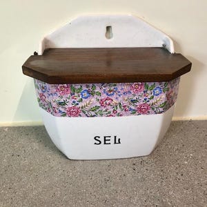 Vintage Französische Porzellan Sel/Salz Box
