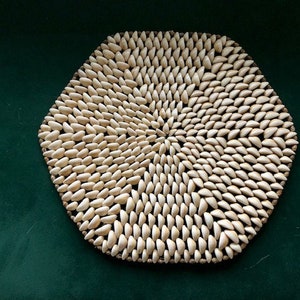 Vintage Large Seashell Trivet/Coaster