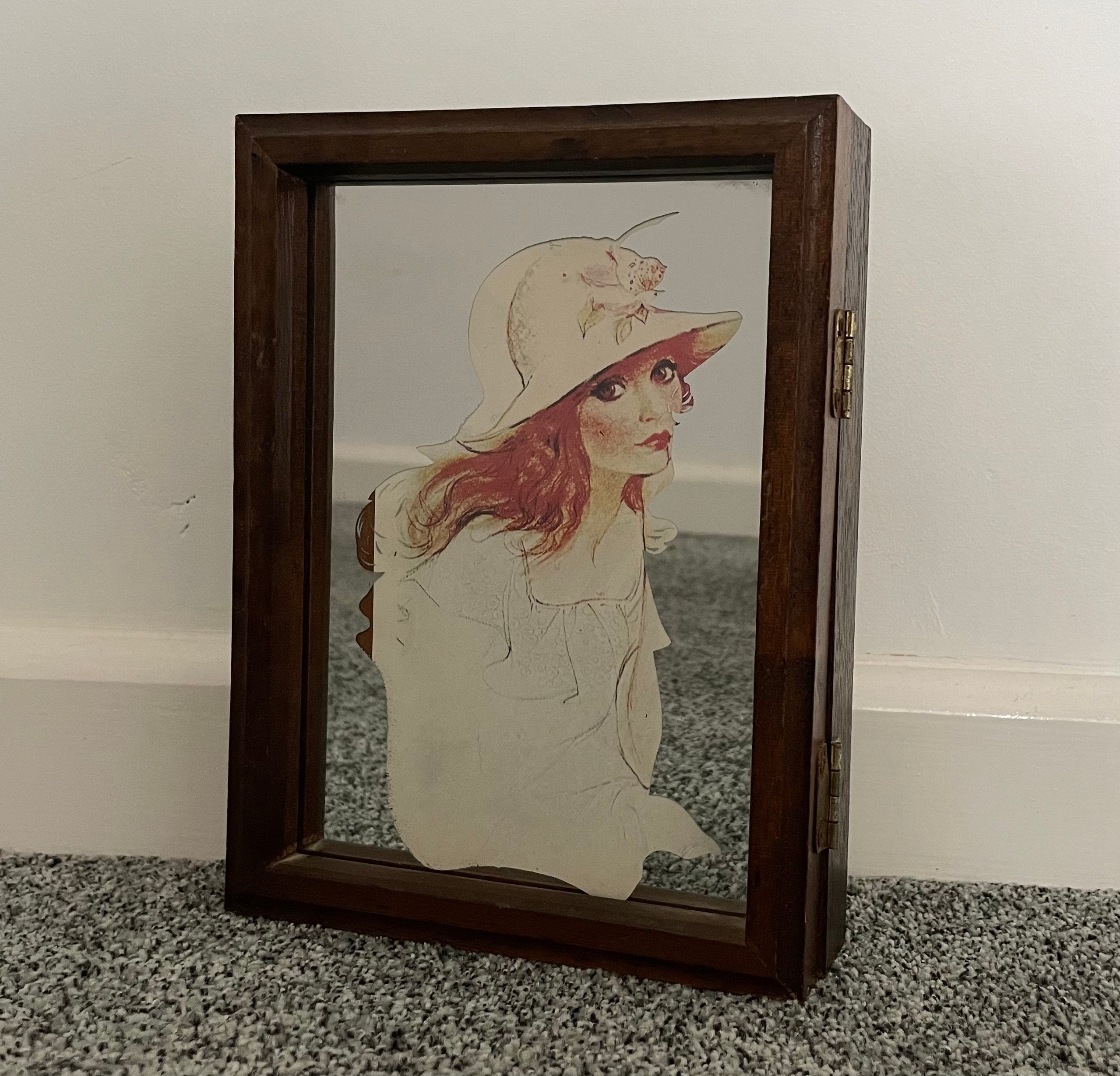 Vintage Lady Mirror Key Holder Etsy