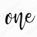 One SVG Number One Hand Lettered Cursive Text Digital DOWNLOAD - Etsy