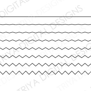 May include: A digital design featuring a series of black, horizontal lines. The lines vary in style, including straight and zigzag patterns. The design is set against a white background, with the text "TRIYA DIGITAL DESIGNS" in the corners.