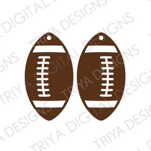 Football Earrings SVG Cut Files | Football PNG Print then Cut File | Football Laser Cut, Glowforge, Cricut | Digital DOWNLOAD