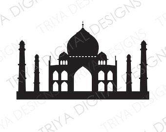 Taj Mahal SVG Cut File | India, Landmark, Travel, Clip Art PNG File | Instant Digital DOWNLOAD