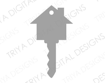 House Key Icon SVG Cut Files | Lock Key Ornament PNG | Key Clipart, Keys Image, Key Ring Clipart, Key Vector Outline | Digital DOWNLOAD