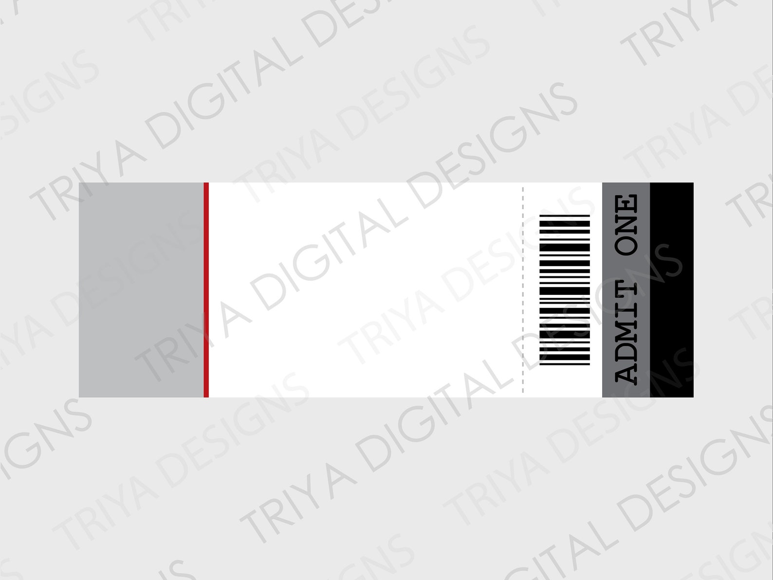 Blank Concert Ticket SVG Cut File | Concert Ticket PNG Print File ...