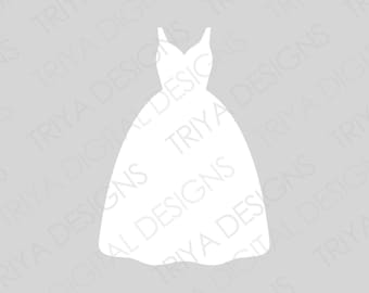 Wedding Dress SVG Cut File | Princess Wedding Gown, Dress, Bride, Bridesmaid SVG Files | Instant Digital DOWNLOAD