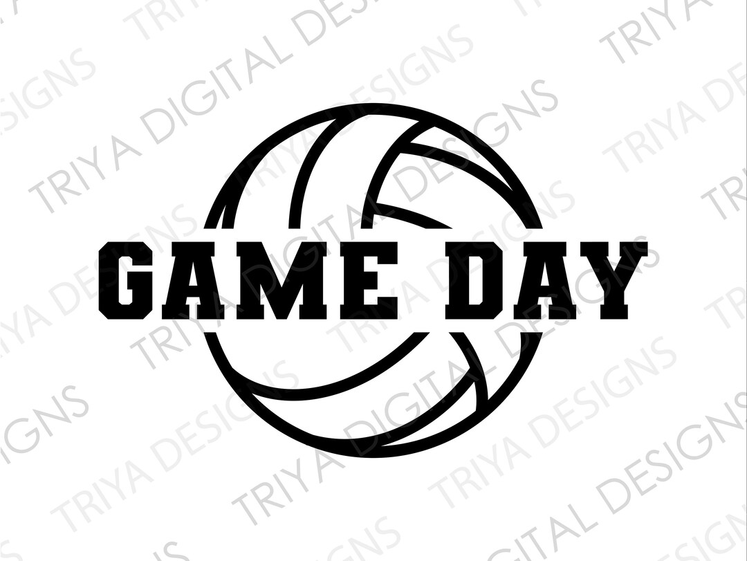 Volleyball Game Day SVG Cut File Volleyball PNG Volleyball Etsy