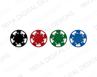Poker Chips SVG Cut File | Poker, Casino, Cards, PNG Files | Instant Digital DOWNLOAD