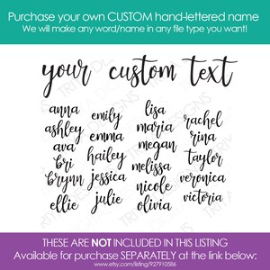 Veronica SVG | Veronica Hand Lettered Cursive Text | Custom First Name ...