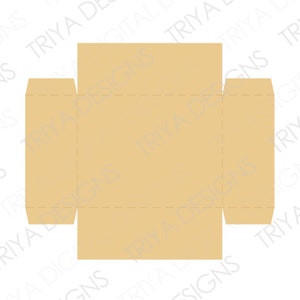DIY Box Cutout SVG File | Printable png, pdf, jpg Instant DOWNLOAD | Blank Foldable Box | Digital Download Only