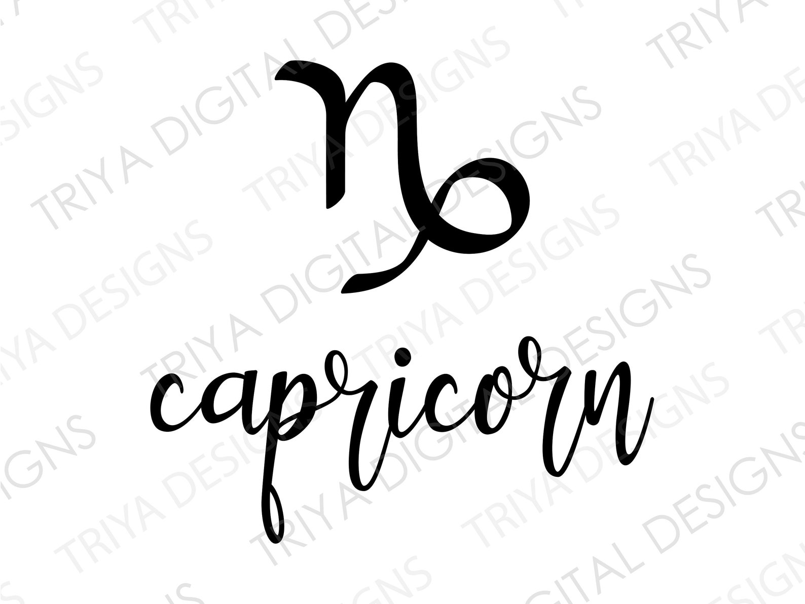 Capricorn SVG Zodiac Sign Sun Sign SVG Cut Files | Etsy