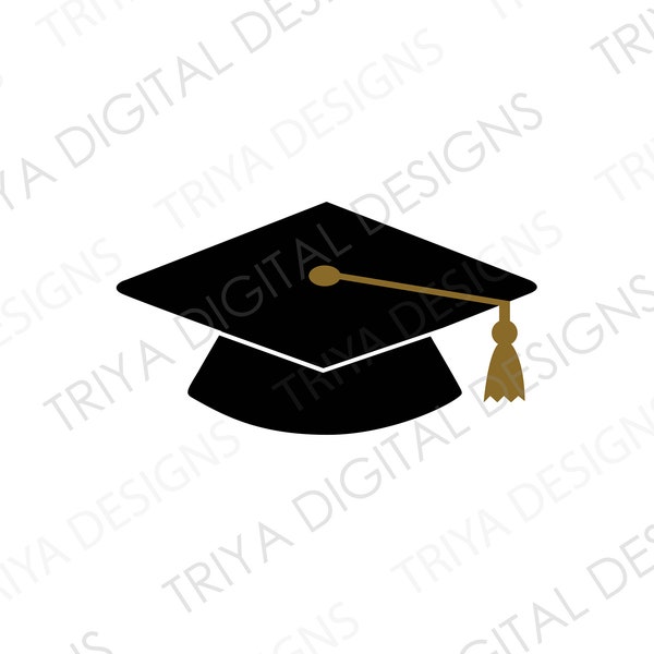 Grad Cap With Tassel SVG Cut File | Graduation Cap, Grad Cat Clip Art, Graduation Hat Image DIGITAL DOWNLOAD