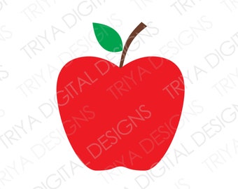 Fichier de coupe Apple SVG | Pomme PNG, Clipart pomme rouge, rentrée des classes, pomme de l'enseignant, fichiers SVG pomme fruit | Téléchargement numérique instantané