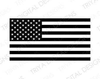 アメリカ国旗のシルエット SVG カット ファイル | 米国国旗、赤、白