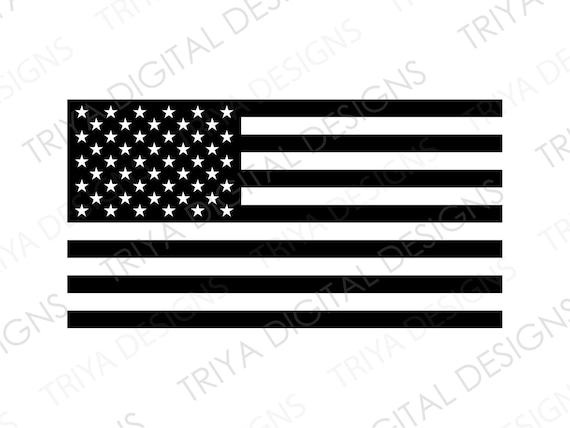 アメリカ国旗のシルエット SVG カット ファイル | 米国国旗、赤、白