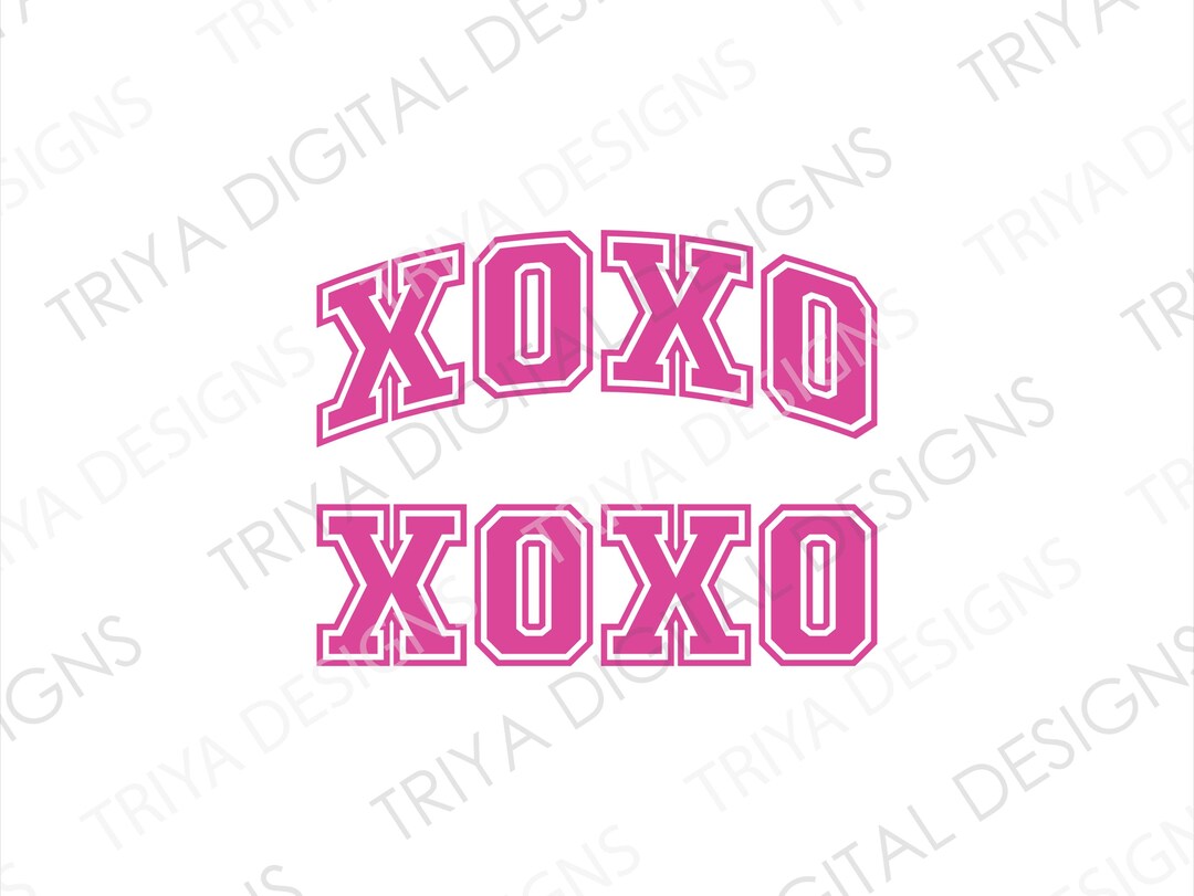 XOXO Varsity Font Svg | Xoxo PNG, Xoxo Svg Cut Files for Sweatshirt ...