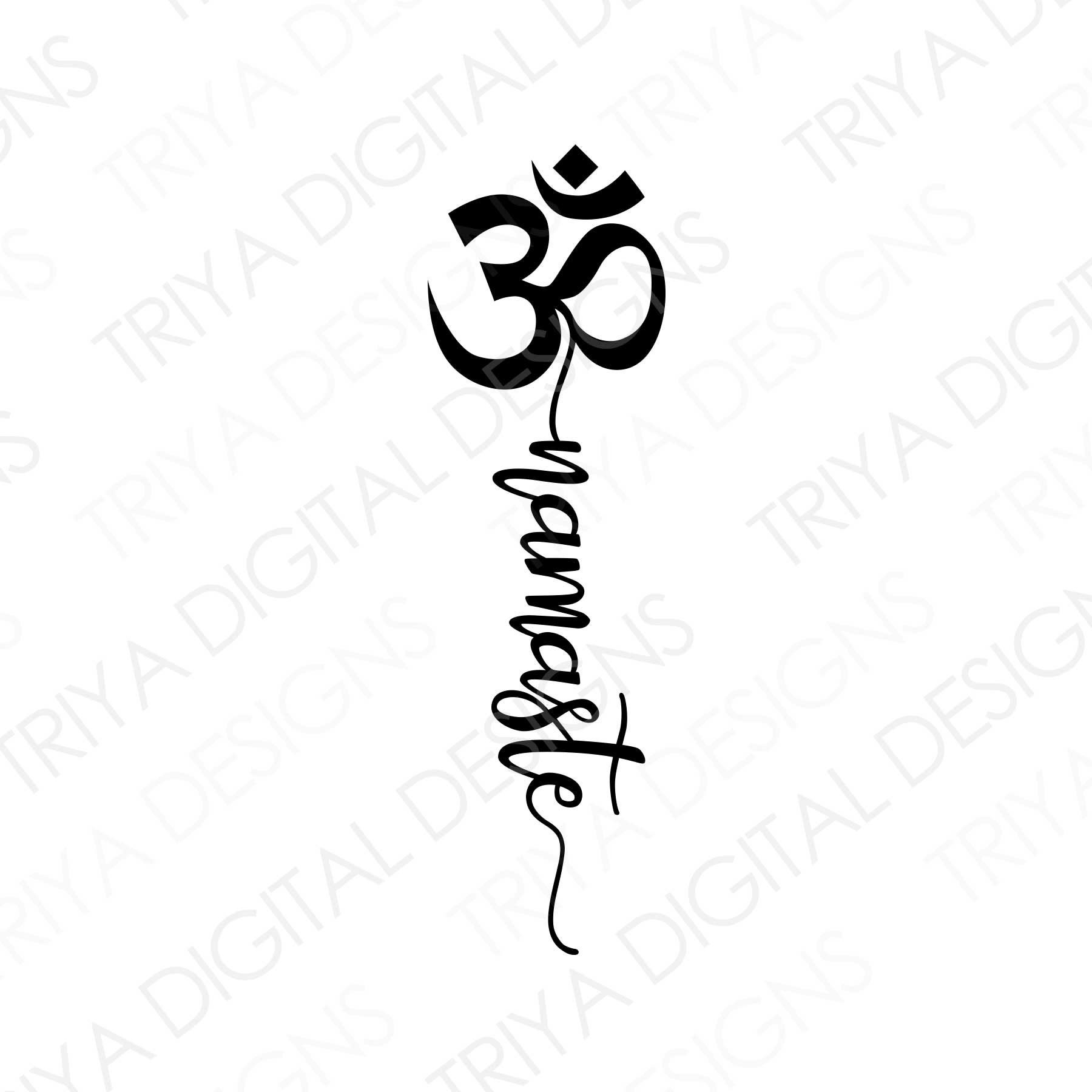 Stylo Noir Symbole de yoga de l'OM (Aum) Namaste