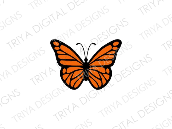 Monarch Butterfly Outline SVG Cut File | Butterfly Silhouette, Cricut File, Layered Butterflies, Flying Butterfly PNG | Digital DOWNLOAD
