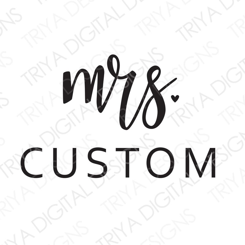 Mrs With Name Svg - Etsy