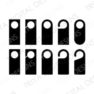 Door Hanger SVG Cut Files | Do Not Disturb Sign, Door Knob Sign PNG | Files for Cricut, Glowforge, Laser Cutting | Digital DOWNLOAD