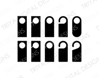 Door Hanger SVG Cut Files | Do Not Disturb Sign, Door Knob Sign PNG | Files for Cricut, Glowforge, Laser Cutting | Digital DOWNLOAD