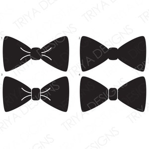 Bow Tie SVG Cut File Set of 4 Tuxedo, Suit, Tie, Groom SVG Files ...