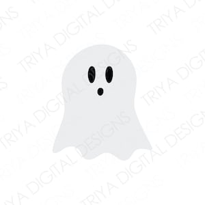 Ghost SVG Cut File | Halloween Ghost, Cute Ghost, Grey Ghost Clipart, Ghost Outline PNG File | Instant Digital DOWNLOAD