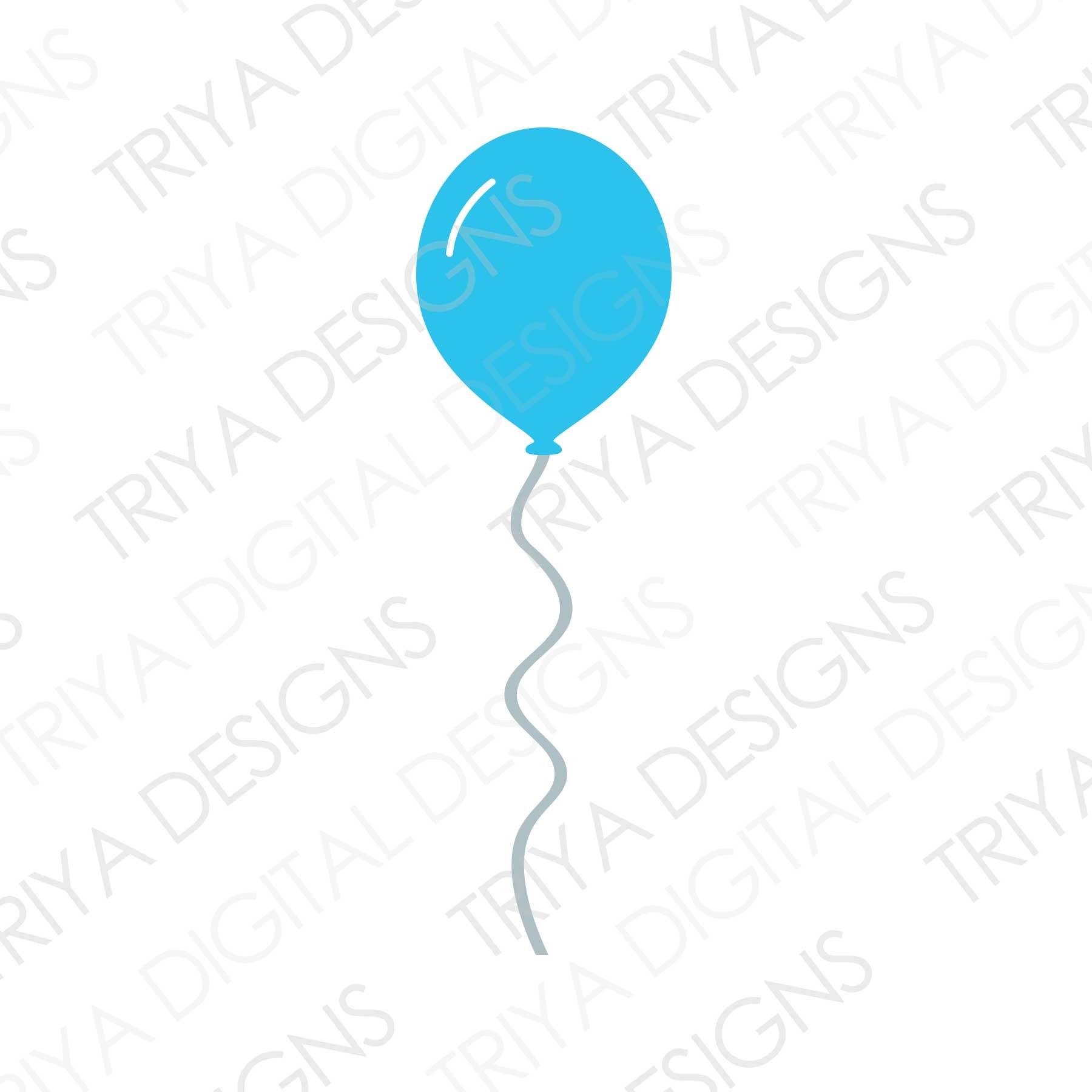Balloon SVG Cut File | Party, Celebration, Blue Balloon, Balloon With  String Clip Art | DIGITAL DOWNLOAD