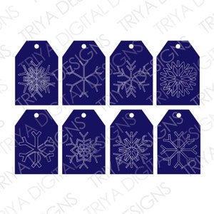 Cricut Folie Geschenkanhänger SVG-Datei | Cricut Folientransfer Kit Projekt | Schneeflocke Geschenkanhänger SVG | Digitaler DOWNLOAD