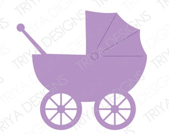 Pram SVG Cut File Baby Carriage SVG Files Stroller - Etsy