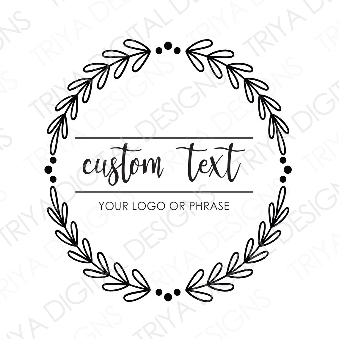 Custom Logo SVG Hand Lettered Cursive Letters Custom Text | Etsy