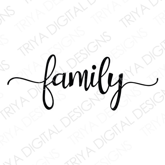 Family SVG Family Hand Lettering Digital DOWNLOAD Family | Etsy
