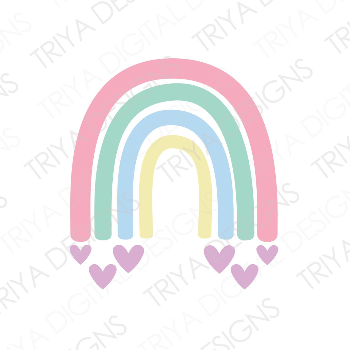 Pastel Rainbow Easter SVG Cut File | Boho Rainbow Sticker SVG File ...