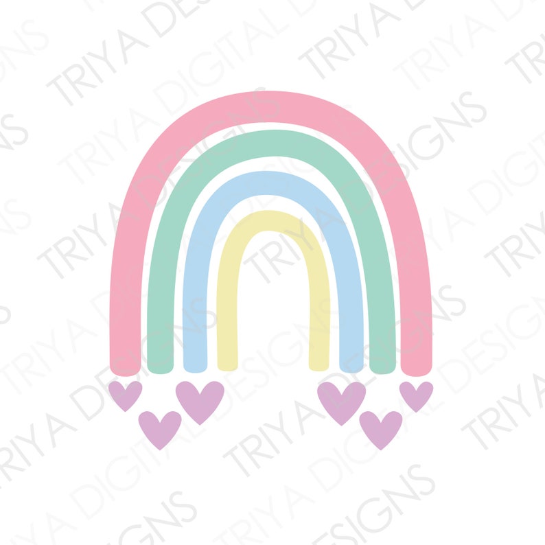 Pastel Rainbow Easter SVG Cut File | Boho Rainbow Sticker SVG File ...