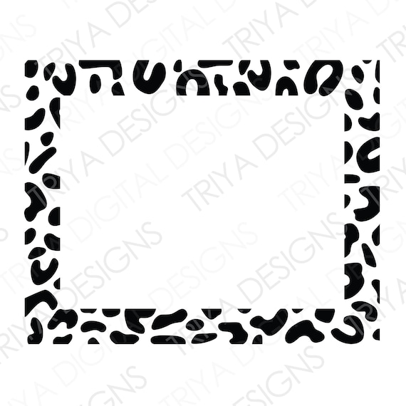 Cheetah Print Rectangle Frame SVG Cut File Leopard Print - Etsy