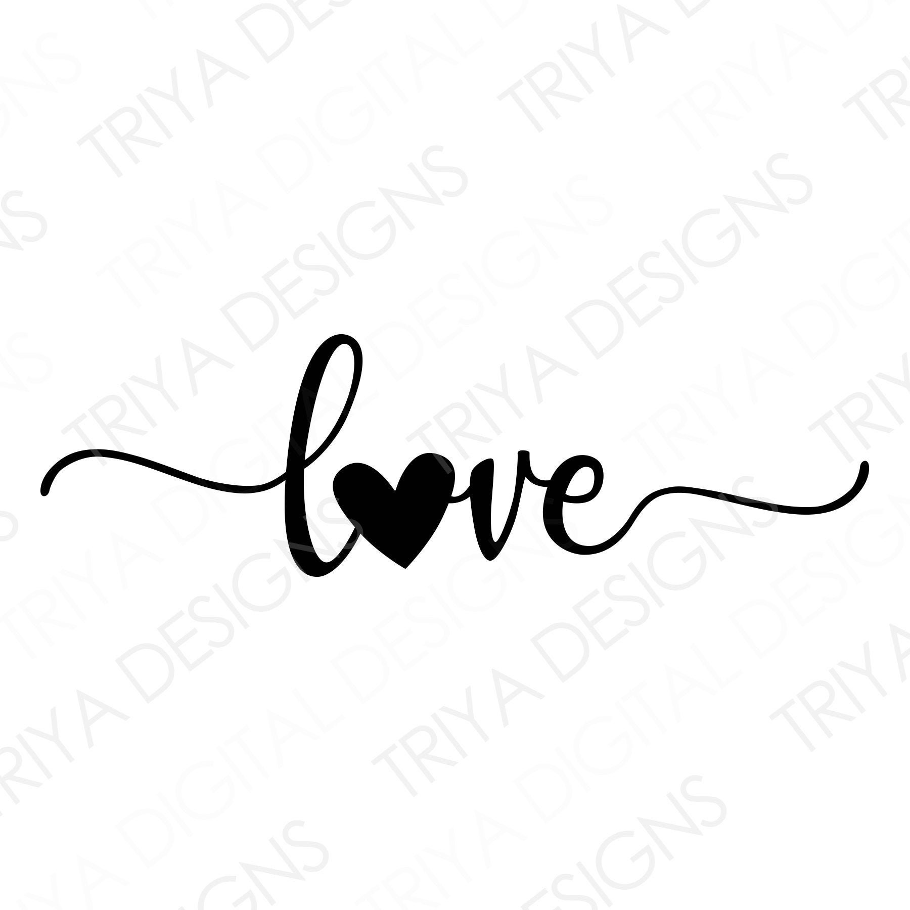 Love With Heart SVG Love Wedding SVG Cut Files - Etsy Canada
