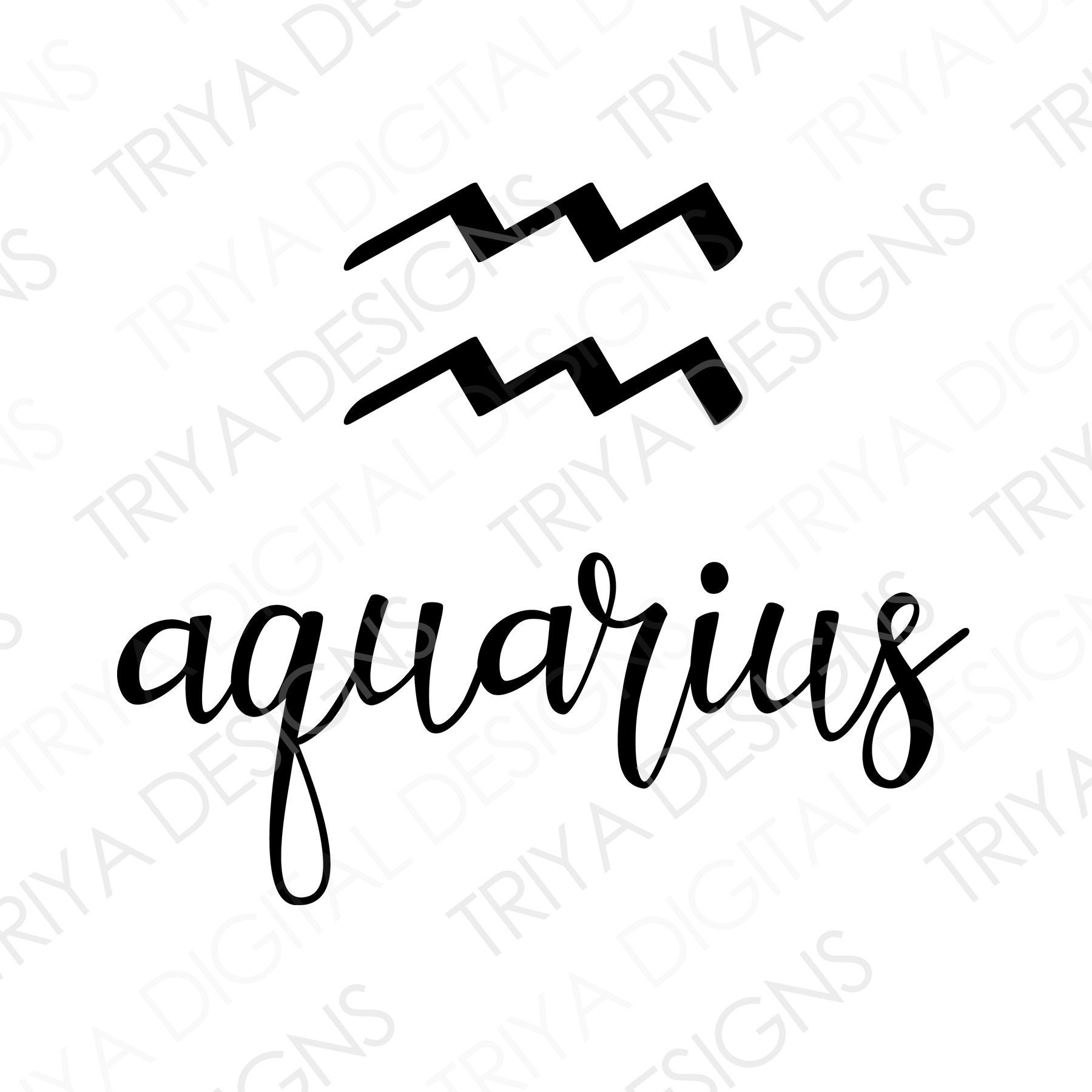Aquarius symbol text deals