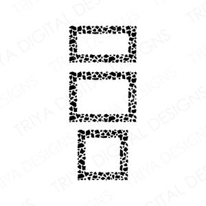 Cow Print Frame Set SVG Cut File | Animal Print Frame SVG File | Instant Digital DOWNLOAD