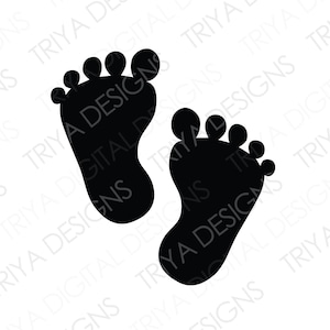 Baby Footprints SVG Cut File | Baby Feet SVG Files | Instant Digital DOWNLOAD