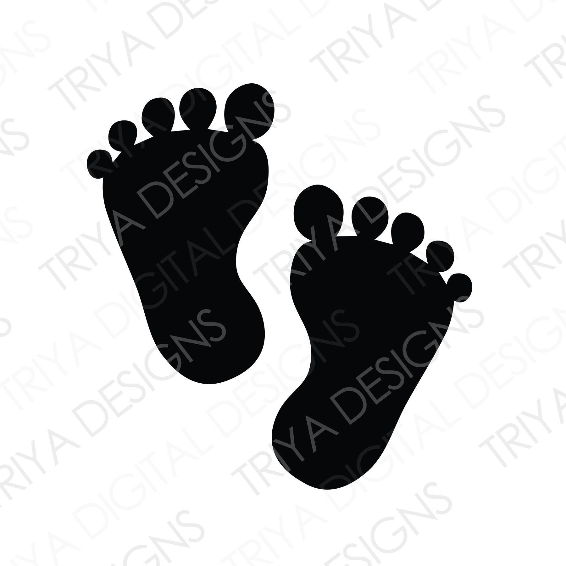Black Baby Footprint