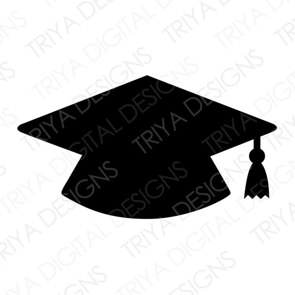 Grad Cap SVG Cut File | Graduation Cap, Grad Cat Clip Art, Graduation Hat Image DIGITAL DOWNLOAD