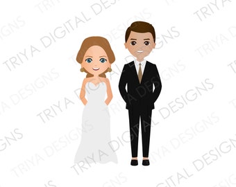 Wedding Bride and Groom Clip Art Christian Wedding Couple - Etsy