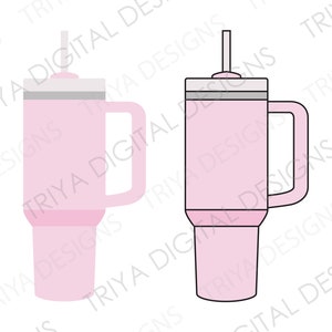 File di taglio SVG per bicchiere d'acqua con cannuccia / File SVG per bicchiere, tazza, cannuccia / DOWNLOAD digitale immediato