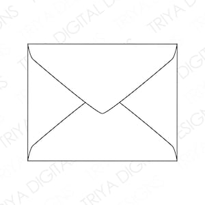 DIY Envelope Cutout SVG File | Printable pdf, jpg Instant DOWNLOAD | Blank Foldable Envelope Template | Digital Download Only