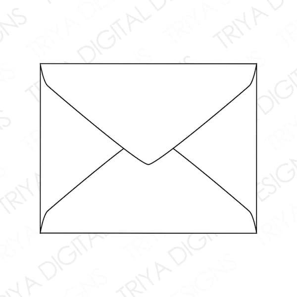 DIY Envelope Cutout SVG File | Printable pdf, jpg Instant DOWNLOAD | Blank Foldable Envelope Template | Digital Download Only