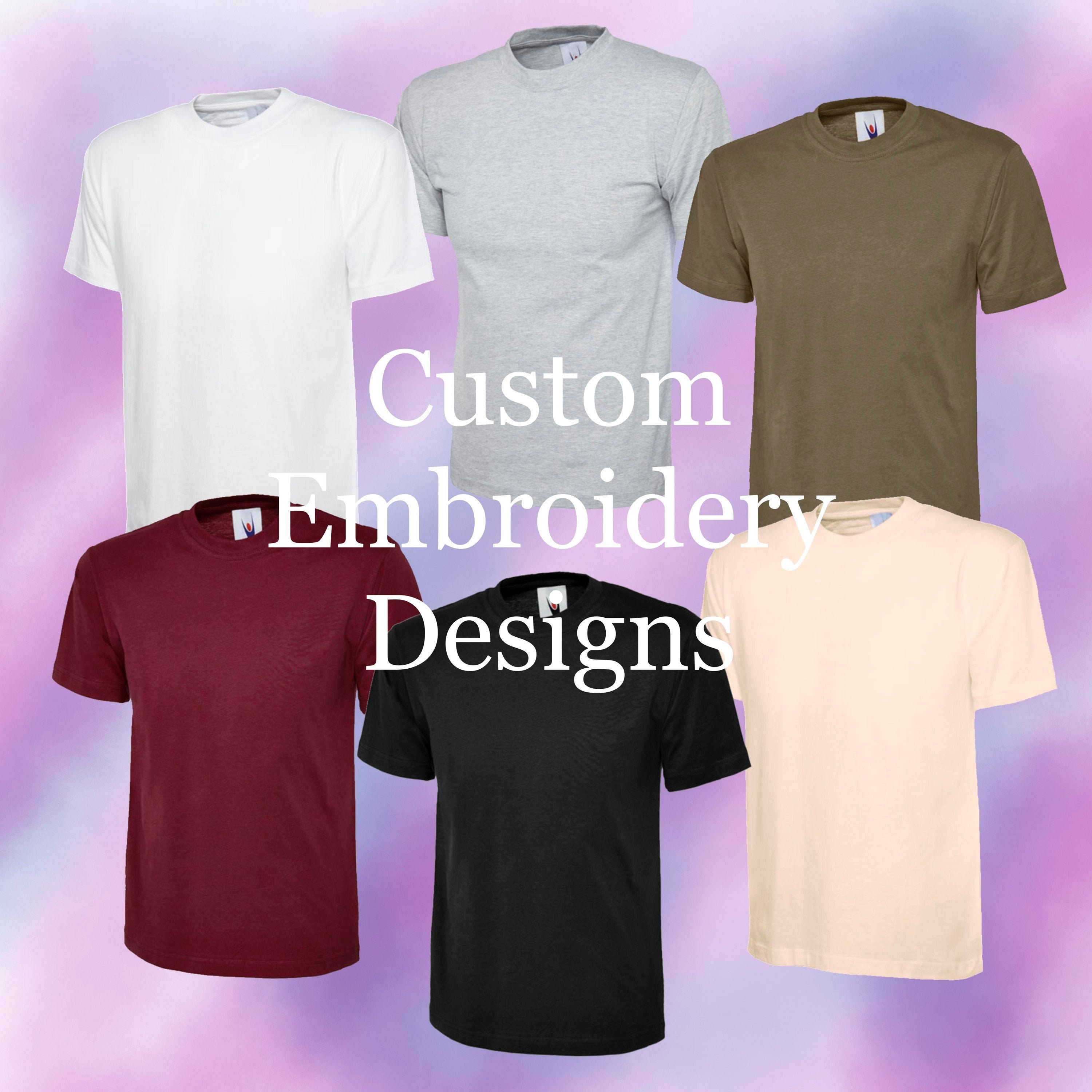 Personalised Embroidered T-Shirt Custom Personalised Tee | Etsy