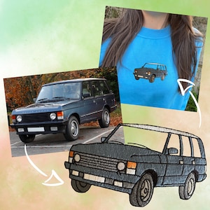 Embroidered Car Sweatshirt, Sweater, Car, Vehicle, Motorbike, Custom, Personalised, For Him, For Her, Anniversary, Couples, Unisex, Gift