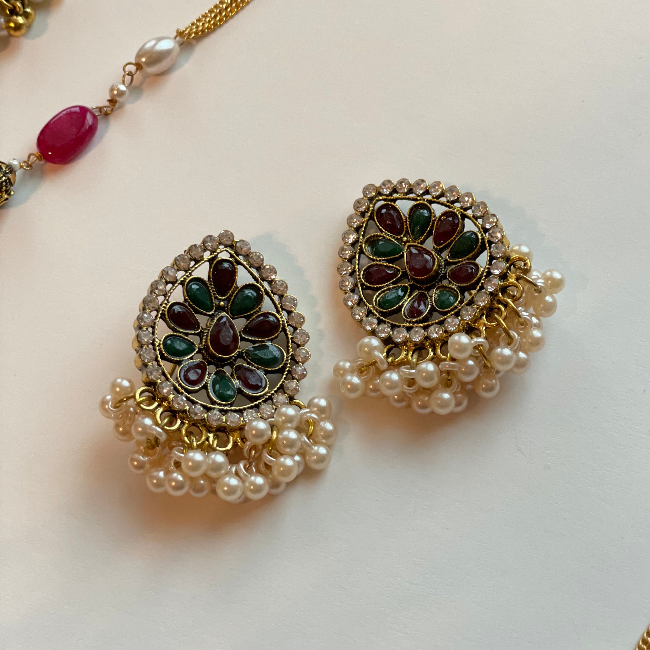 Desi Jewelry, Golden Earring, Pakistani Earrings, Gold Earrings, Indian