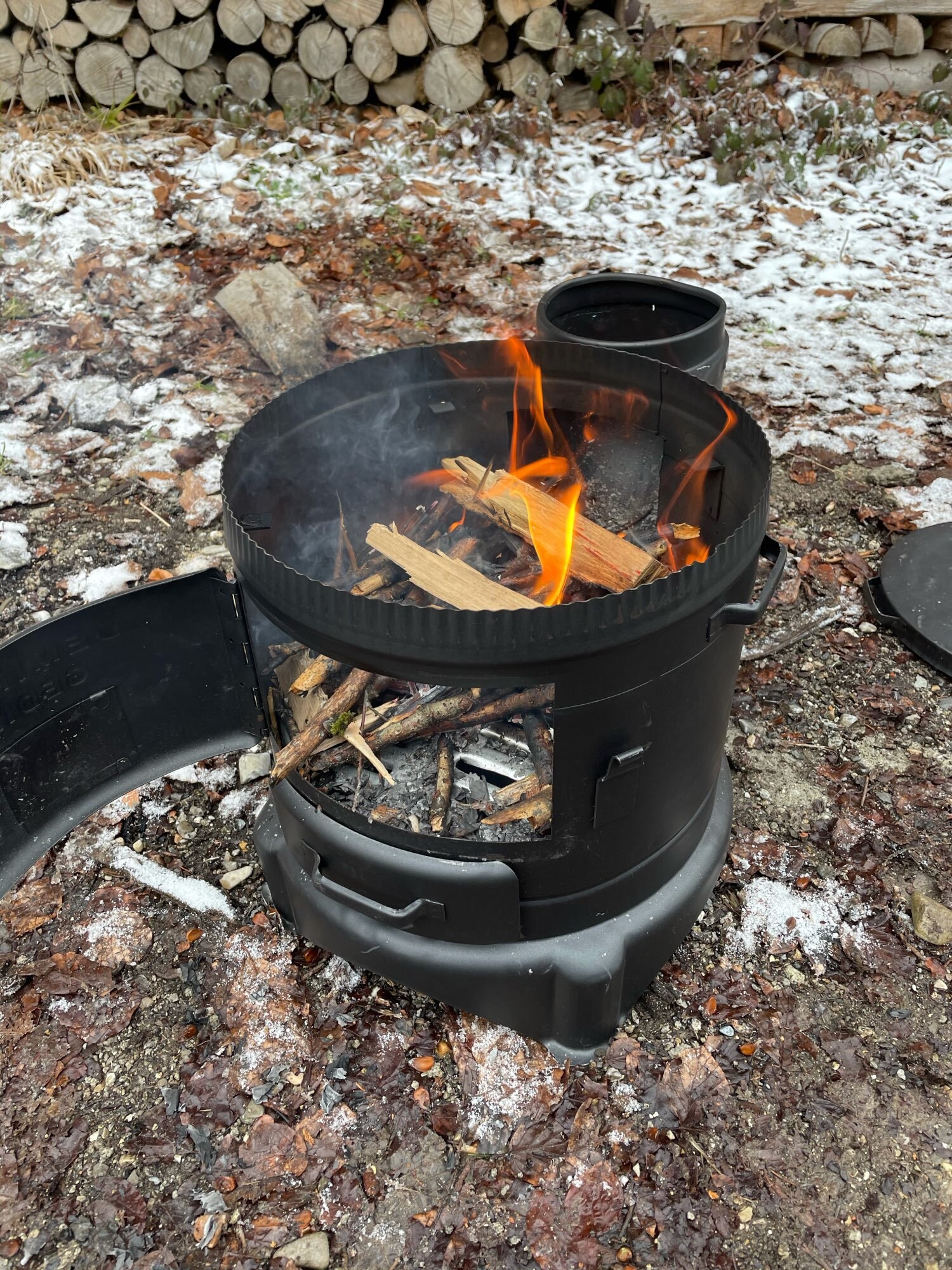 Camping Stove And Barbecue Grill Wood Charcoal Tent Nature Etsy