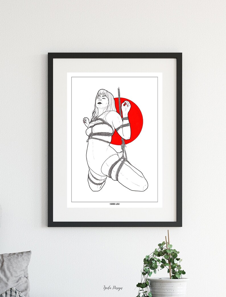SHIBARI 33 Original Drawing Shibari Art BDSM Rope Bondage - Etsy Hong Kong